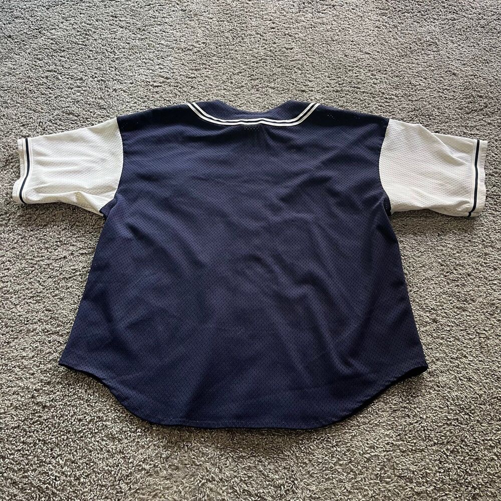 Vintage 90s UNC North Carolina Tar Heels Baseball Jersey Mesh Button Up 2XL - Picture 4 of 6